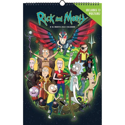 Rick And Morty 2022 Calendar 2022 Calendar Oversized Rick And Morty - Trends International Inc : Target