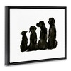 Stupell Industries Family Pet Silhouette Design Floating Frame Canvas Art, Black, 21" x 17" - 2 of 4