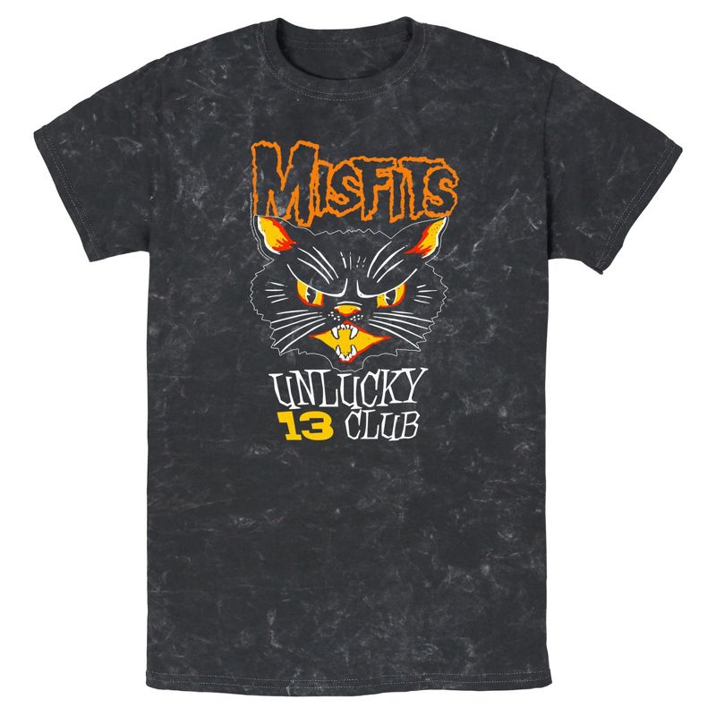 Men's Misfits Unlucky 13 Club Cat T-Shirt, 1 of 5