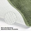 Bathroom Rug Set, Non - Slip Bath Mat - Ultra Soft, Washable, Absorbent for Toilet Tub Sage - 4 of 4