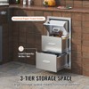 VEVOR 17W x 30H x 21D Inch Outdoor Kitchen Stainless Steel Double Access Drawers with Paper Towel Holder Combo for BBQ Island,Silver - 4 of 4