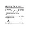 GE 40W 4pk CAM Long Life Incandescent Chandelier Light Bulb White: 360 Lumens, Dimmable, E26 Base, 2600K, Decorative Use - 4 of 4