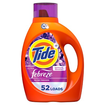 Tide Spring & Renewal Plus Febreze HE Deep Cleaning Concentrated Liquid Laundry Detergent