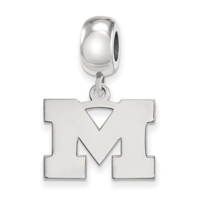 Black Bow Jewelry Sterling Silver Michigan Wolverines NCAA Bead Charm