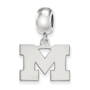 Black Bow Jewelry Sterling Silver Michigan Wolverines NCAA Bead Charm - 1 of 4