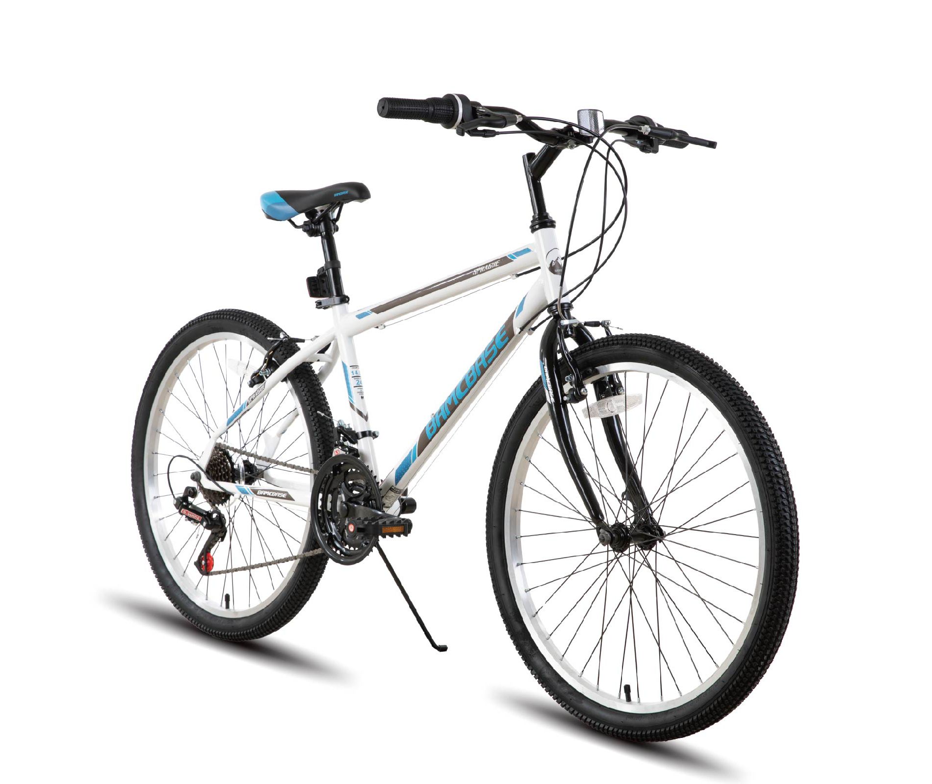 BAMCBASE Sprague Mountain Bike, White, 24 inch