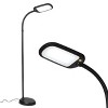 Brightech Litespan Slim Industrial Dimmable (Includes LED Light Bulb) Gooseneck Arc Floor Lamp Matte Black - 2 of 4