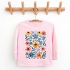The Juniper Shop Watercolor Daisy Garden Youth Long Sleeve Tee - M - Pink - 2 of 4