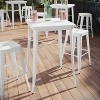 Flash Furniture Commercial Grade 23.75" Square Metal Indoor-Outdoor Bar Height Table - 4 of 4