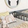 Okak Double Twin Bed Frame with Fence Guardrails, Without Door, Modern Floor Bed for Toddlers/Kids Bedroom - 2 of 4