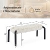 Christopher Knight Home Xander Modern Teddy Braided Upholstered Bench with Metal Legs - 3 of 4