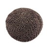 NicBex Modern Round Pouf with Diagonal Texture, Knitted Cotton Bean Bag Chair for Living Room, Bedroom, Dorm, No Assembly, Light Brown - 4 of 4