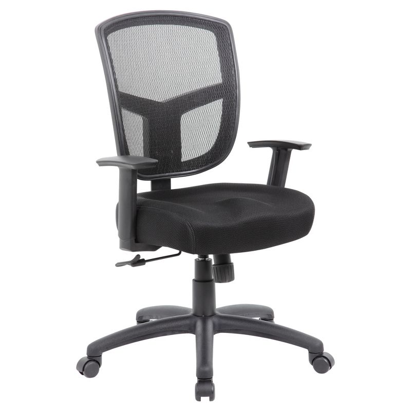 Task Chair Synchro-Tilt Black - Boss Office Products, 1 of 11