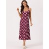 cheibear Women's Sleeveless Racer Back Full Slip Camisole Midi Nightgowns - 3 of 4