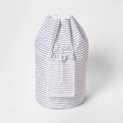 Backpack Laundry Bag Grid Pattern White - Room Essentials™