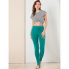 INSPIRE CHIC Women's Elastic Waistband Soft Gym Yoga Cotton Stirrup Pants Leggings - 3 of 4