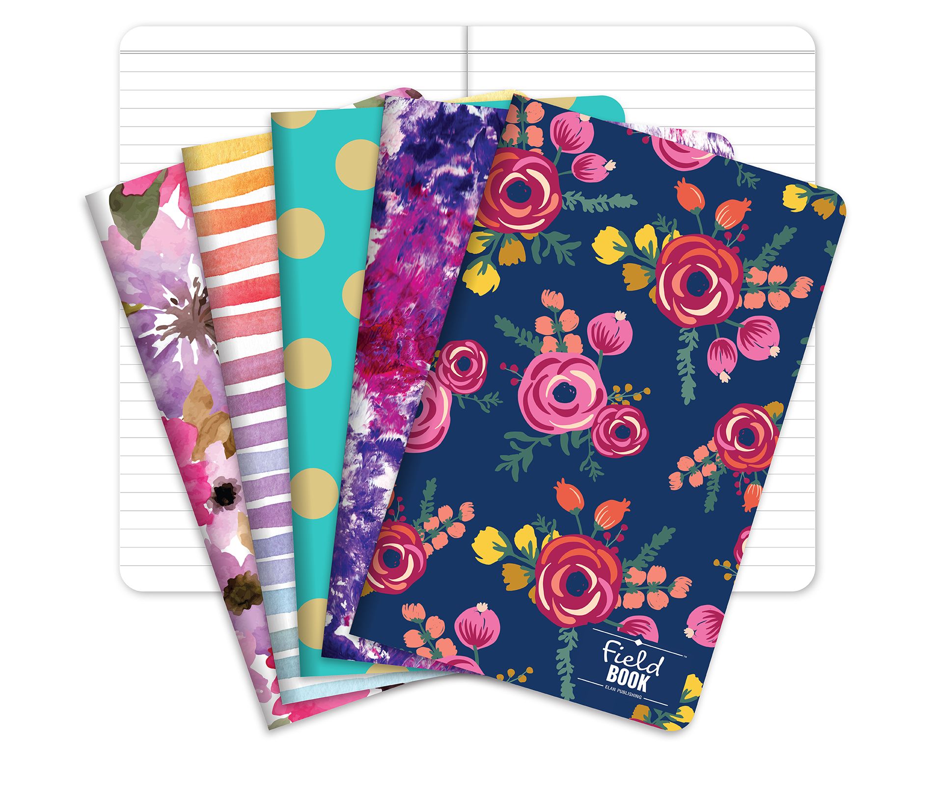 Elan Publishing Company 5 x 8 Field Book Set - Lined Text / Combo. PATTERNS Cover