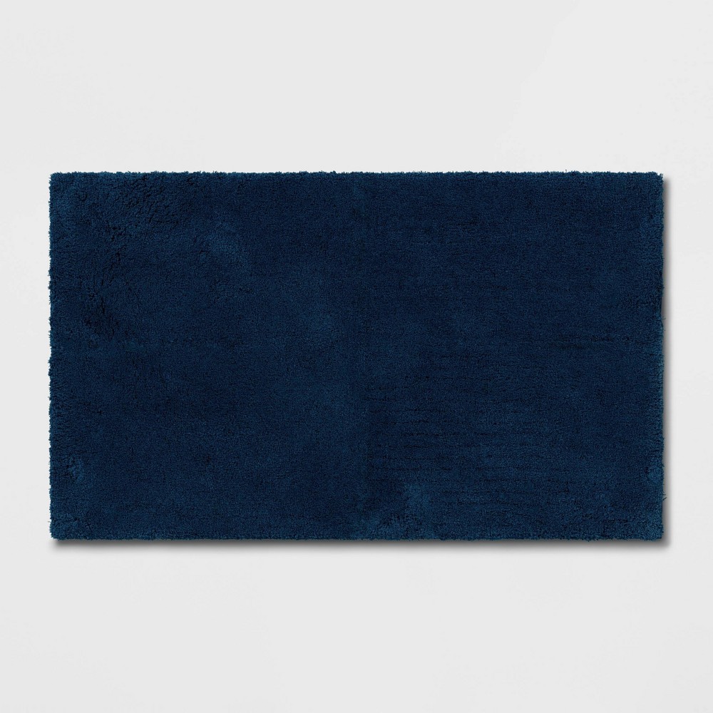 24inx40in Bath Rug Dark Blue - Threshold Signature™