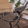VisioGear Bird Baths, 34'' Bird Bath Outdoor Decor with Base, Outdoor Bird Baths with Large Space, Broqn, 18"*18"*34.25" - 4 of 4