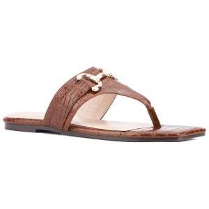 Fashion To Figure Women's Saralyn Flat Sandal - Wide Width - 1 of 4