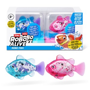 Robo Alive Water Activated Swimming Fish Dive Toys 2pc - Pink/Teal : Target
