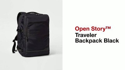Signature Traveler Backpack Black - Open Story™