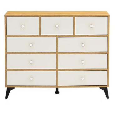 NicBex Modern Drawer Dresser,Stylish Double Dressers with Metal Handles,Chest of Drawers for Bedroom,Living Room,Dining Room,Hallway