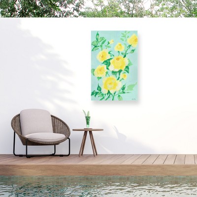 Trademark Fine Art - Ania Zwara  Lemon Roses Matted Framed Art