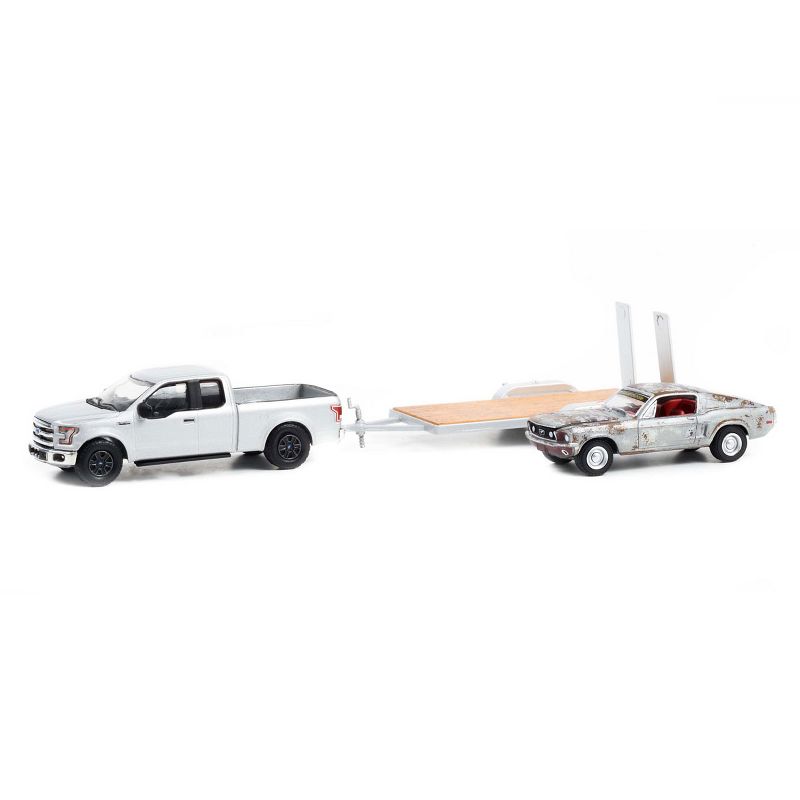 1/64 Ford F-150 w/ Unrestored 1968 Ford Mustang Flatbed Trailer Pawn Stars 31130-B, 1 of 4