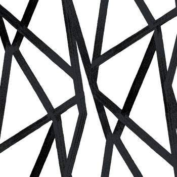 Tempaper Intersections Black on White Peel and Stick Wallpaper