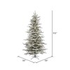 Vickerman Flocked Sierra Fir Slim Artificial Christmas Tree PreLit - 3 of 4