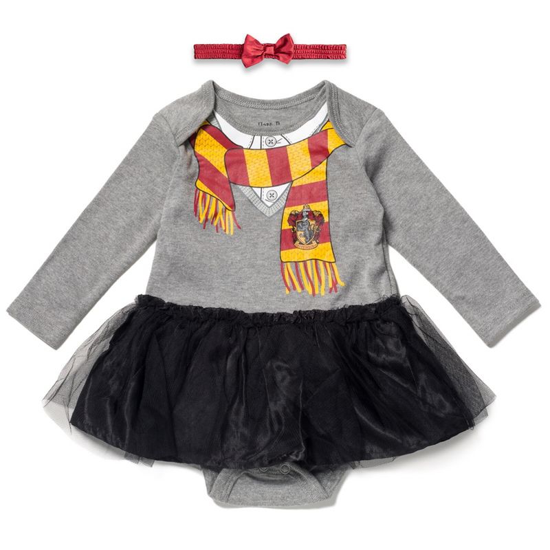 Harry Potter Hermione Baby Girls Dress and Headband Newborn to Infant , 1 of 8