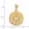 Black Bow Jewelry 14k Yellow Gold Plated Sterling Silver Central Michigan Chippewas NCAA Large Pendant - 2 of 3