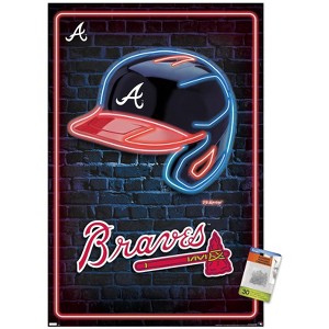 Trends International MLB Atlanta Braves - Neon Helmet 23 Unframed Wall Poster Prints - 1 of 4