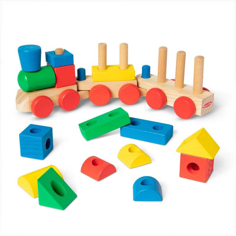 Melissa &#38; Doug Stacking Train - Classic Wooden Toddler Toy (18pc), 5 of 15