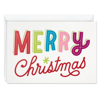 10ct Hallmark Merry Christmas Script Holiday Greeting Cards