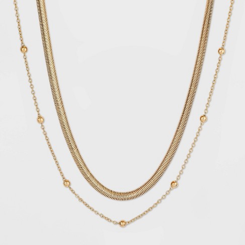 Snake Chain Necklace - A New Day™ Gold