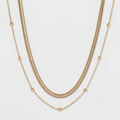 Ball Chain Multi-strand Necklace - A New Day™ Gold : Target