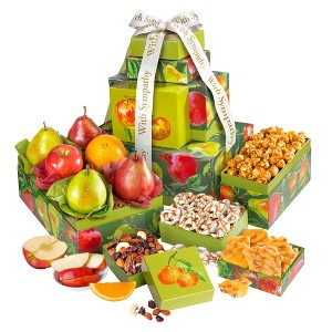 GreatFoods Sympathy Support & Love Fresh Fruit & Treats Tower condolence gift, gourmet food gift, sympathy gift - 1 of 4