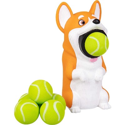 Hog Wild Corgi Dog Popper Toy - Pop Foam Balls Up to 20 Feet - 6 Balls Included - Age 4+