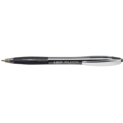 Medium Point Black 12-Count Atlantis Original Retractable Ball Pen 1.0 mm 12-Count 2 Pack 