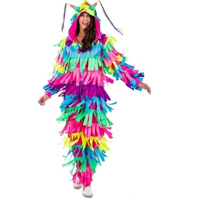 Tipsy Elves Halloween Pinata Costume - Rainbow Colored Funny Halloween Costume Jumpsuit