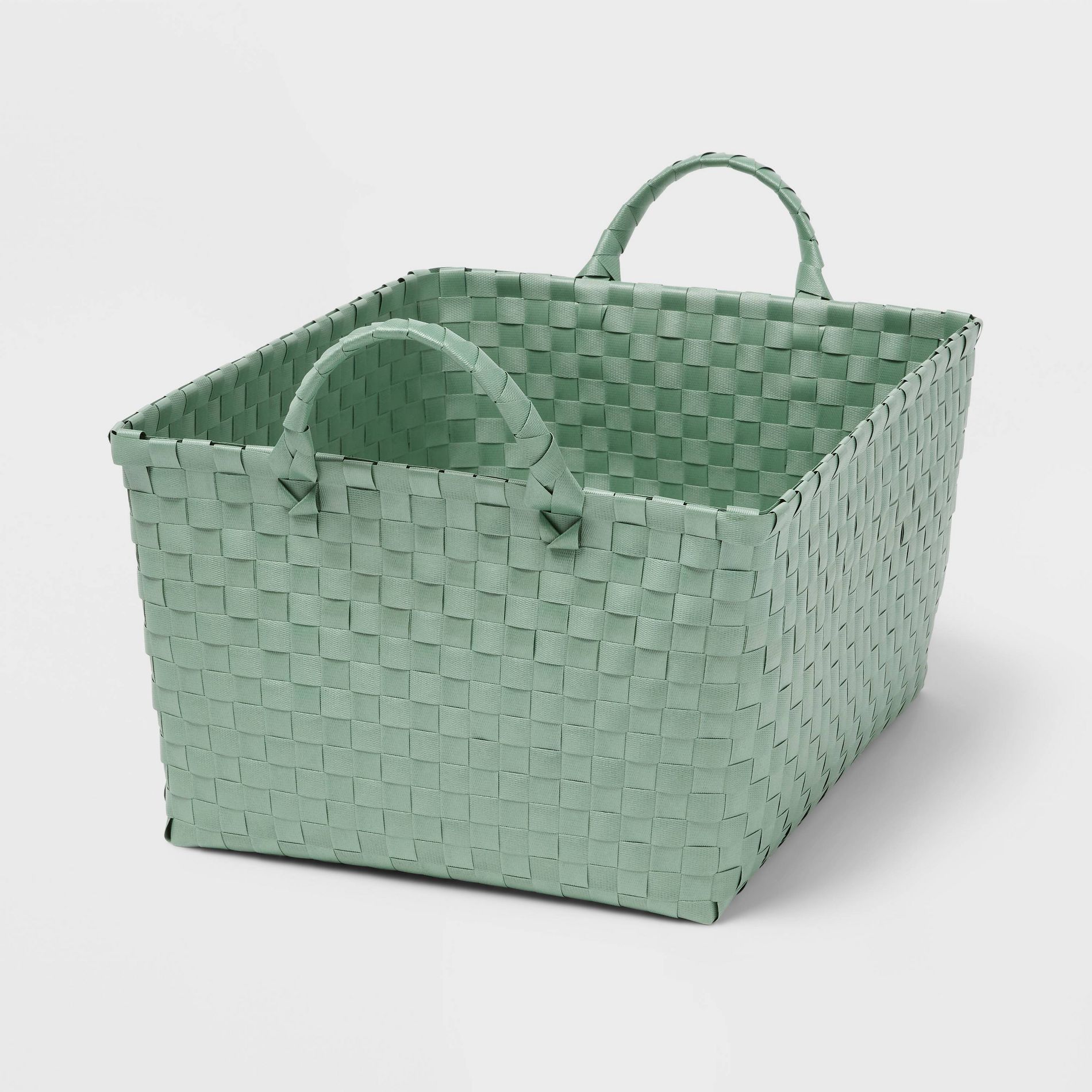 Woven Plastic Basket Large - Brightroom™