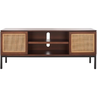 Zadie 2 Shelf Rattan Media Stand - Safavieh