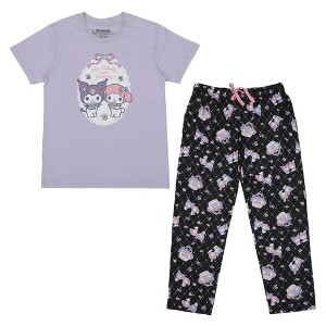 Kuromi & My Melody Women's Lavender Sleepwear Set - 1 of 4