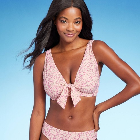 Geloofsbelijdenis Array het is mooi Women's Floral Print Underwire Bikini Top - Kona Sol™ Pink D/dd Cup : Target