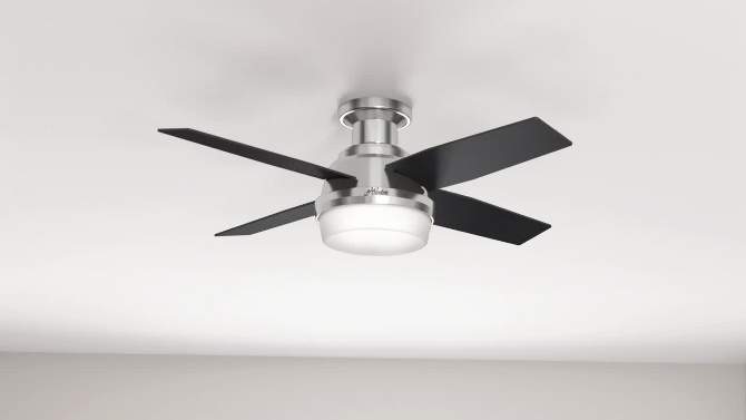  44" Dempsey Low Profile Ceiling Fan with Remote (Includes LED Light Bulb) - Hunter Fan, 2 of 16, play video
