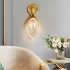LNC Evacampbell  1-Light 5"W Luxury and Glam Teardrop Wall Lights, Goldleaf with Seeded Glass - 2 of 4