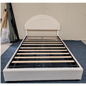 Full Size Bed Frame with 2 Drawer, Beige - 1 of 1