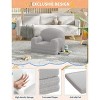 2-in-1 Kids Convertible Sofa & Lounger - Half-Moon Toddler Couch Bed w/Machine Washable Cover, High-Density Foam (Grey/Green/Pink/White) - 4 of 4